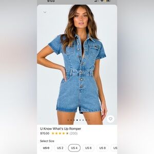 Princess Polly jean romper